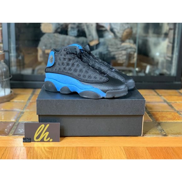Size 4.5y/6w Air Jordan 13 “Black University Blue” Athletic Basketball Sneakers - Picture 3 of 6